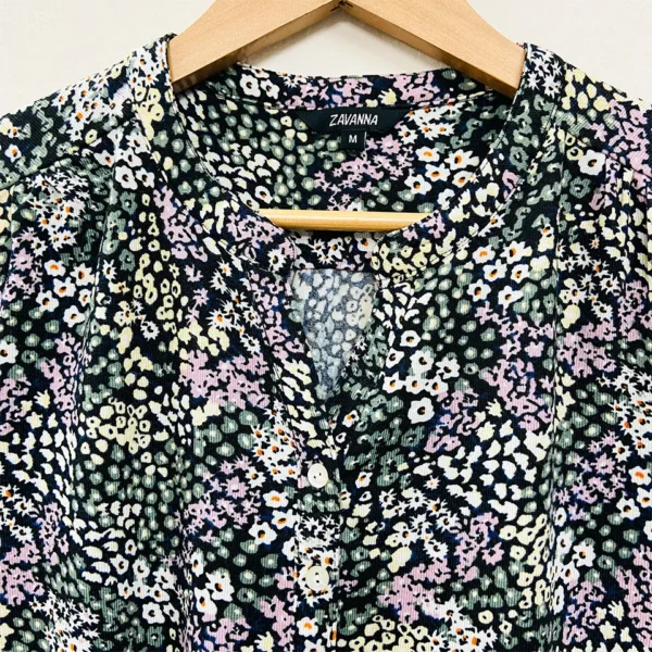 Ladies Three Quarter Sleeve Soft Floral Casual Tops From Levin