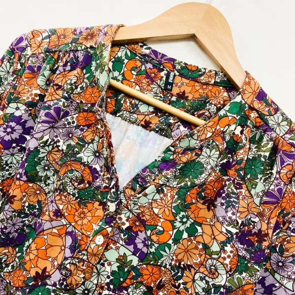 Ladies Three Quarter Sleeve Soft Floral Casual Tops From Levin