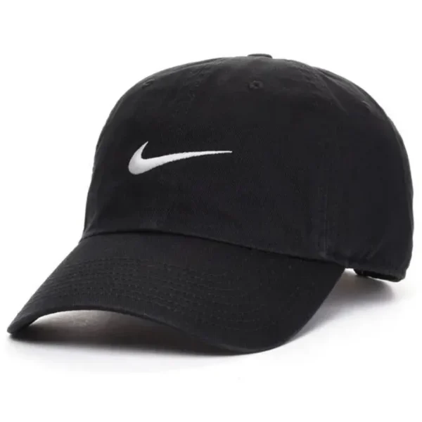 Mens Black Cap with Iconic Swoosh Logo | Cap for Men