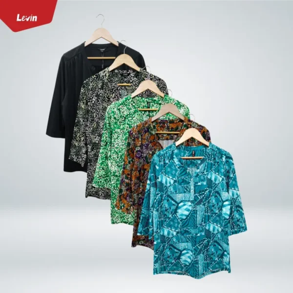 Ladies Three Quarter Sleeve Soft Floral Casual Tops From Levin